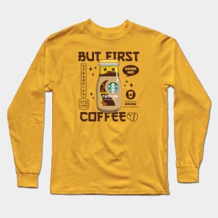 Almond Milk Mocha Iced Coffee for Coffee lovers and Starbucks Fans Long Sleeve T-Shirt